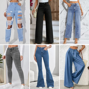 <span class=keywords><strong>Jeans</strong></span> droits taille haute pour femmes, <span class=keywords><strong>jeans</strong></span> basiques polyvalents, <span class=keywords><strong>jeans</strong></span> décontractés à jambes larges, <span class=keywords><strong>jeans</strong></span> amples - Product Image 6