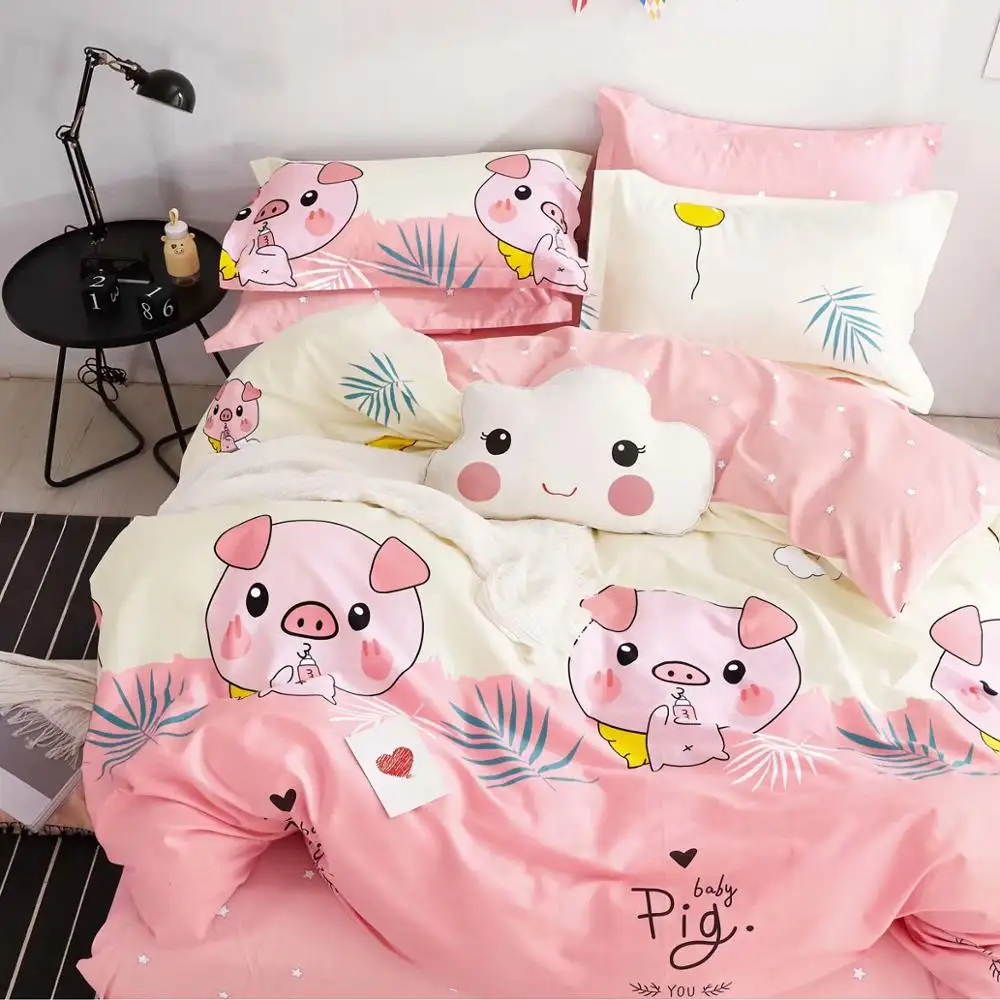100% Baumwolle Cute Children Design Tröster/Bett bezug Set in Twin Size