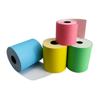 Rouleaux de papier thermique couleur pastel rose doux, bleu, vert pour boutique de cadeaux