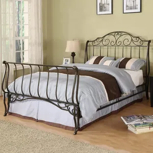 Платформа для бесплатного образца, стальная металлическая кровать из железа/односпальная металлическая рама для кровати