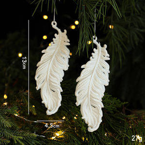 Décoration <span class=keywords><strong>de</strong></span> Noël pour arbre <span class=keywords><strong>petit</strong></span> cadeau suspendu pour enfants joyeux flocon <span class=keywords><strong>de</strong></span> neige Angle avec ailes hibou plume plastique - Product Image 5