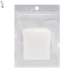 Coussinets de démaquillage en <span class=keywords><strong>coton</strong></span> organique, 100 pièces, tampons carrés ultra-fins, tampons nettoyants pour les yeux, les lèvres, nettoyage des ongles - Product Image 1
