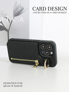 Fundas para teléfono inteligente con tarjeta de correa para muñeca para <span class=keywords><strong>funda</strong></span> de iPhone 11 17 Series para Samsung Case S24 Mobile Cover - Product Image 5