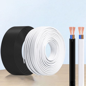 Vente en gros de fil plat à haute efficacité en cuivre à 2 conducteurs, fil gainé de PVC, câble flexible en cuivre isolé - Product Image 1