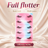 Faux cils en gros, effet œil de chat naturel, longs, volumineux et recourbés, fabricant OEM ODM