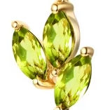 Nouveauté Boucles d'oreilles clous en or rose 18 carats Style classique tendance Perle d'eau douce de 7 mm Péridot Tourmaline Éblouissantes pour femmes - Product Image 2