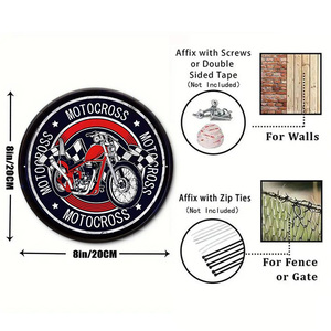 Plaque Métallique Thème <span class=keywords><strong>Moto</strong></span> Rétro « Full Throttle Born to Ride » – Décoration Murale pour Caverne du Homme, <span class=keywords><strong>Garage</strong></span>, Bar, Amateurs de <span class=keywords><strong>Moto</strong></span> - Product Image 4