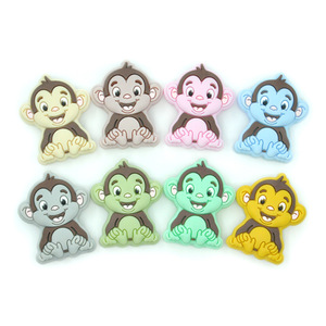 Silicone <b>Monkey</b> Teething Beads For Babies 0-24 Months Soft <b>Toy</b> Anti Drop Chain - Product Image 3