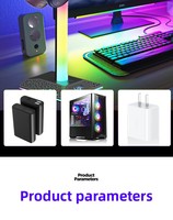 Lámpara de Pie Howlighting RGB con Efecto Mágico de Color, Lámpara Eléctrica para Competencia, Sala de Estar, Dormitorio, Esquina, Ambiente Musical, Lámpara de Pie Combinable
