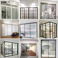 YDNCN As2047 Portes et fenêtres modernes australiennes pour chambre à coucher, double vitrage, verre trempé, portes coulissantes, portes moustiquaires, portes extérieures commerciales pour patio