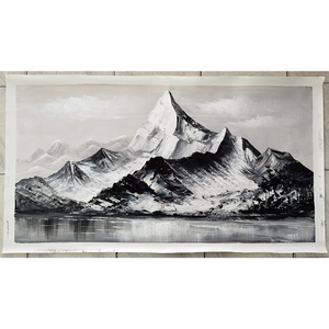 Cuchillo texturizado hecho a mano, lienzo acrílico, arte de pared, Dafen, paisaje de montañas nevadas abstractas de China, pintura al óleo para paisaje de Hotel - Product Image 5