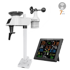 Digital Smart Indoor Outdoor Automático Sem Fio Profissional Temperatura Rain Gauge Estação Meteorológica Com Direção De Velocidade Do Vento - Product Image 1