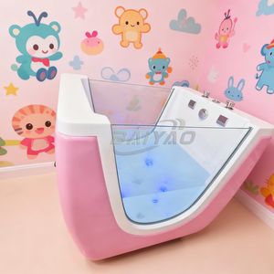 Independiente Cute Bubble Baby Spa <span class=keywords><strong>Bañera</strong></span> Masaje Doble Vidrio Jacussi Acrílico Temperatura Ajustable Niños - Product Image 4