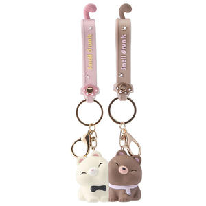 Porte-clés compact <span class=keywords><strong>de</strong></span> luxe pour couple, avec pendentif animal <span class=keywords><strong>de</strong></span> compagnie adorable <span class=keywords><strong>de</strong></span> dessin animé, bijou pour une nouvelle génération. - Product Image 5