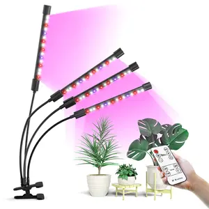 4 Head 20w 360 Degree Gooseneck Desk Led Grow Light Home Potted 3 Level Dimmable Timing Grow Lamp