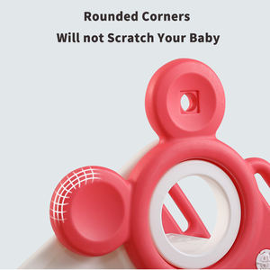 Tobogán de plástico para bebé, Tobogán de juguete para niños pequeños con aro de baloncesto, Tobogán ecológico seguro y suave, novedad - Product Image 6