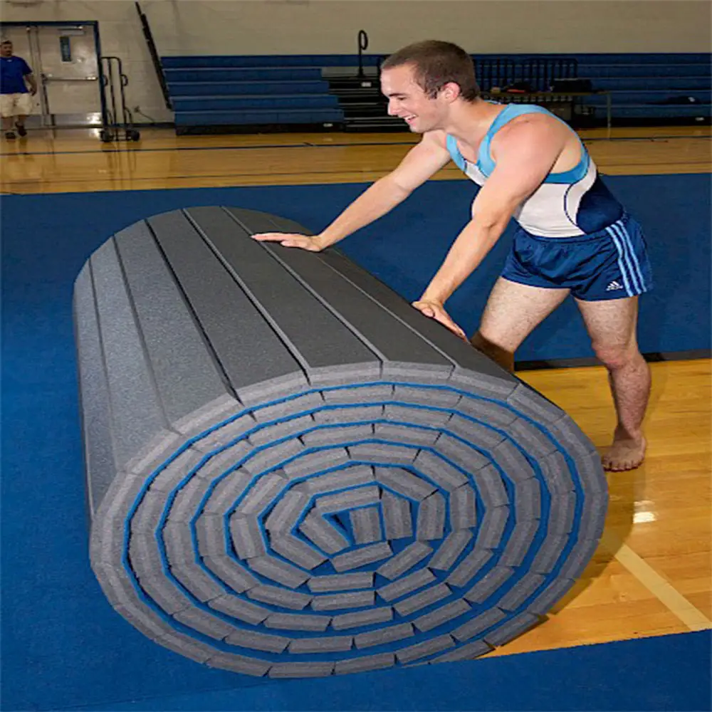 wholesale cheerleading roll mat gymnastics rolled up cheer gymnastics mats spring floors thick gymnastics mat