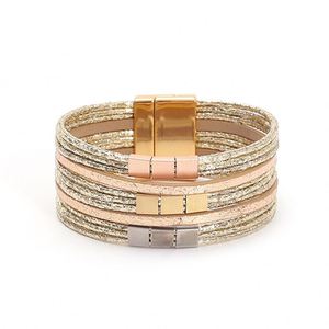 Woven Leather Bracelet Social Media Viral Style Wholesalers Lead <b>Free</b> Stainless Steel Holiday Gift for Women Hollow Link <b>Weight</b> - Product Image 1