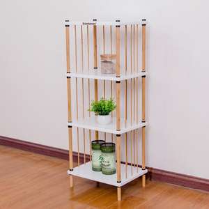 Organizador de Almacenamiento de Bambú, Estantería de Exhibición, Estantería en Forma de Escalera, Estantería para Libros - Product Image 2