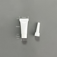 Tube de conditionnement vide blanc brillant de 3g, 5ml, 10ml, 20ml, 30ml, 40ml, 15ml pour crème contour des yeux cosmétique avec applicateur à aiguille