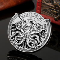 Pieuvre métal dés Spinner avec boîte pour D et Dragon Game Party Favors - Roulette roue dés Spinner pour RPG jeu de société coffret cadeau