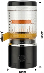 Presse-agrumes électrique 150W 220-240V AC pour oranges et citrons avec fonction de découpe des pépins pour la cuisine à domicile - Modèle FE002A-B - Product Image 2