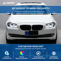 Phares HETOP F10 2011-2017 Série 5, double couleur, personnalisation spéciale, style RGB, LED DRL avant uniques, Plug and Play pour BMW