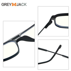 Gafas Rectangulares Grises con Protección Anti Luz Azul para Mujer, Montura TR90, Monturas de Gafas Grandes de Moda 72019 - Product Image 5