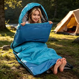 <span class=keywords><strong>Sac</strong></span> de <span class=keywords><strong>couchage</strong></span> léger en forme de enveloppe, en polyester, 3 saisons, imperméable, intérieur/extérieur, confortable, pour la randonnée et le camping par temps <span class=keywords><strong>froid</strong></span> - Product Image 4