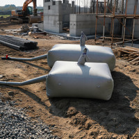 Réservoir d'eau pliable robuste et portable, réservoir gonflable pour le stockage d'eau industrielle et agricole, stockage de liquides réutilisable en PVC/TPU
