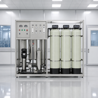 Système de traitement d'eau par osmose inverse industriel sur châssis mobile 2000LPH 48TPD avec contrôle PLC, réservoir sous pression et pompe pour le ramollissement de l'eau d'alimentation de chaudière