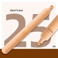 Rouleau à pâtisserie en bois écologique personnalisable avec échelle (25cm/30cm/40.5cm) et logo sur mesure pour la pâtisserie de pizzas, de gâteaux et de biscuits