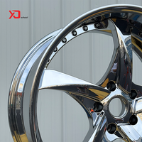 Jantes forgées chromées concaves profondes 5x120 5x112 5x114.3 en 2 pièces pour voitures de tourisme et véhicules de luxe, compatibles JDM S14 S15 350Z