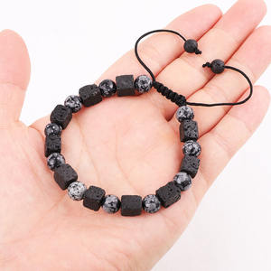 <span class=keywords><strong>Bracelet</strong></span> de perles en <span class=keywords><strong>pierre</strong></span> <span class=keywords><strong>volcanique</strong></span>, accessoire d'aromathérapie en lave, diffuseur d'<span class=keywords><strong>huile</strong></span> <span class=keywords><strong>essentielle</strong></span>, macramé, bijou Vintage d'amitié, pour hommes et femmes, nouvelle collection - Product Image 6