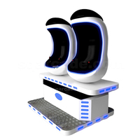 Gagnez de l'argent 2 joueurs VR cinéma réalité virtuelle 2 sièges cinéma VR oeuf chaise pour fête de jeu 9d vr chaise machine de jeu à vendre
