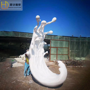 Jiahua Stainless Steel Wave Sculpture Large Outdoor Abstract Mirror Metal Garden Decoration Floor Mount Handmade - Product Image 3