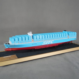 O.A.S usine logistique cadeau 65cm échelle modèle d'ouverture ligne de conteneur d'expédition à la main érable 65cm conteneur modèle de navire - Product Image 1
