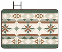 Tapis de pique-nique portable Penglong durable et léger 2x2m avec pompe à air externe pour le camping et la plage