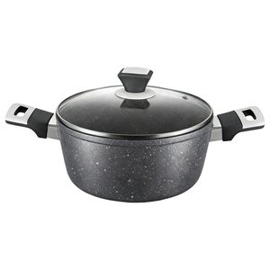 Ensemble de 10 casseroles de cuisine modernes <span class=keywords><strong>en</strong></span> <span class=keywords><strong>aluminium</strong></span> <span class=keywords><strong>recyclé</strong></span> de haute qualité, antiadhésives, avec poêle grill, faciles à nettoyer, finition marbrée - Product Image 2