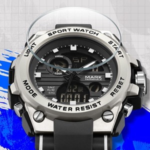 Montre de sport décontractée pour homme Mark Waffee, boîtier en alliage de zinc, design cœur, étanche, affichage à aiguilles quartz, tendance, multifonctionnelle - Product Image 5