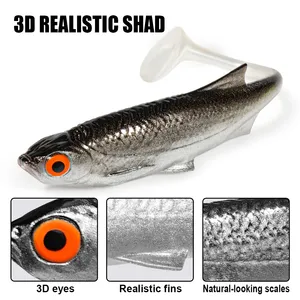 Leurre souple de simulation Spinpoler 11 cm, appât artificiel réaliste avec écailles pour la pêche en eau salée (perche, <span class=keywords><strong>brochet</strong></span>, <span class=keywords><strong>brochet</strong></span> d'eau douce) - Product Image 2