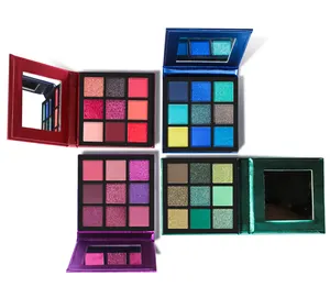 Custom your own brand 9 eyeshadow palette private label wholesale high pigment eye shadow