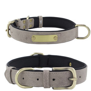 Collar de cuero auténtico estilo Vegano para perro, Gargantilla con estampado de cobre, Logo para mascota - Product Image 5