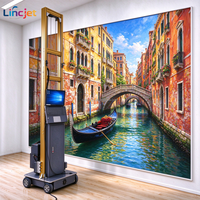 LINCJET Printer Dinding UV Portabel Mesin Cetak Inkjet Mobile 9600 DPI Wi-Fi USB untuk Dekorasi Interior