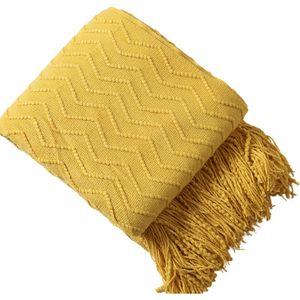 Vente en gros de <span class=keywords><strong>pull</strong></span>-over jacquard de luxe, <span class=keywords><strong>couverture</strong></span> de canapé en tricot doux, décoration textile pour la maison, gros avec glands, style uni - Product Image 6