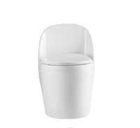 Ensemble de toilettes monobloc en céramique de luxe moderne, à double chasse, à fermeture douce, à poser au sol, avec chasse d'eau à jet siphonique, pour hôtel et villa