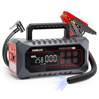 GOOLOO 12 1 A7 Kit d'outils d'urgence Démarreur de voiture 6000A de crête 12V Batterie portable Gonfleur de pneus Lumière LED USB-C PD30W