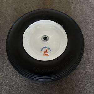 Roue en acier polyuréthane 4.80 4.00 8, pneu anti-crevaison robuste pour chariot de jardin et chariot à main - Product Image 3