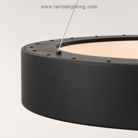 Plafonnier LED de forme ronde suspendu en aluminium + plastique SMD 60W simple et moderne