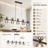 Lustre linéaire moderne noir nacré pour salle à manger, îlot de cuisine, restaurant, hôtel, salon, luminaire suspendu au plafond